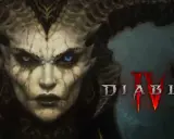 Lilith, matka wszelkiego zła, w Diablo IV spogląda groźnie. Jej oczy płoną niebieskim ogniem, a na twarzy maluje się gniew.